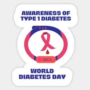 Awareness of type 1 diabetes Sticker